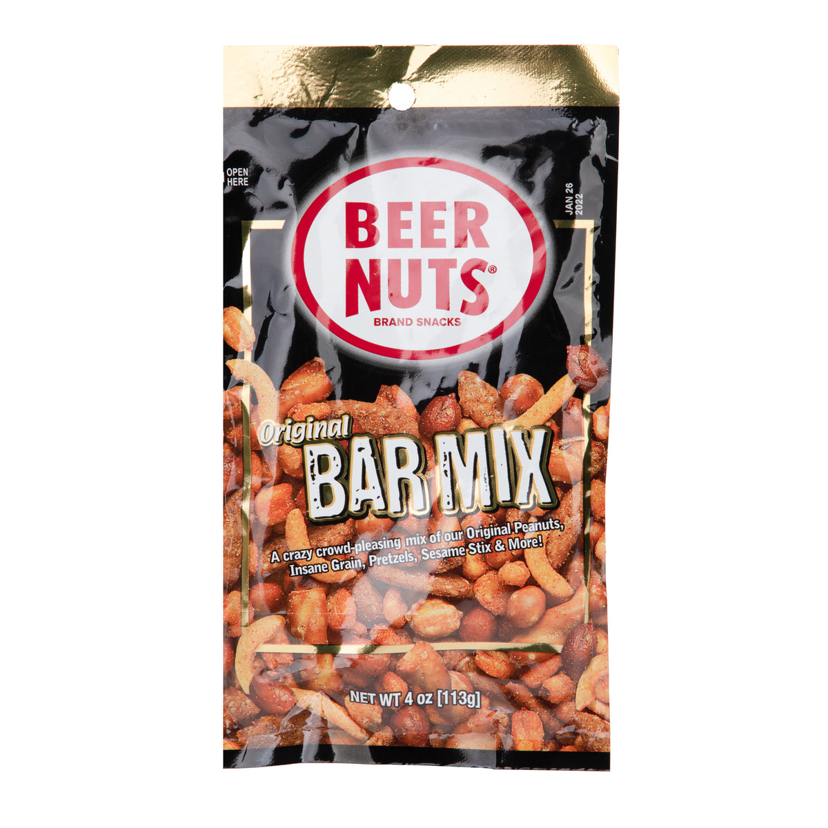 BEER NUTS® Brand Snacks, Original Bar Mix 12-Count 2 oz. Clip Strips -  Case of 6