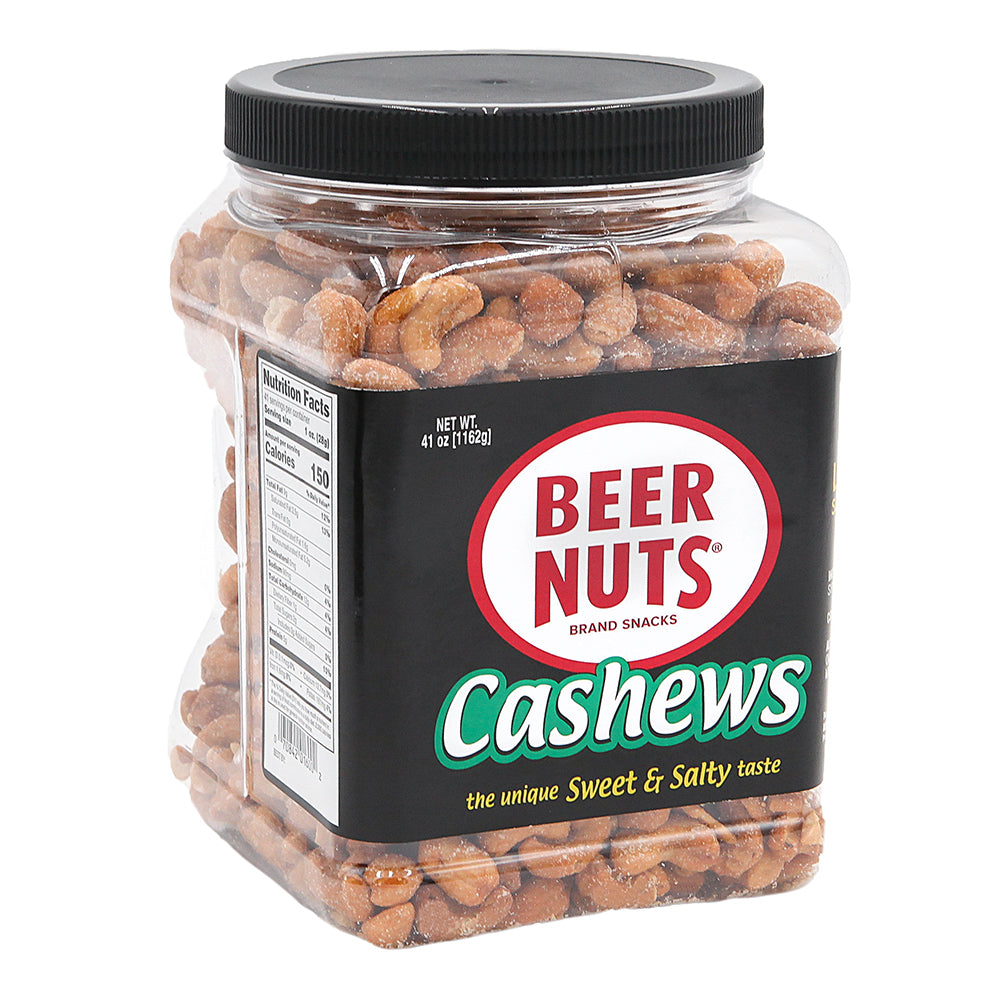 BEER NUTS® Brand Snacks | Cashews - 41 oz. Jar | BEERNUTS.com