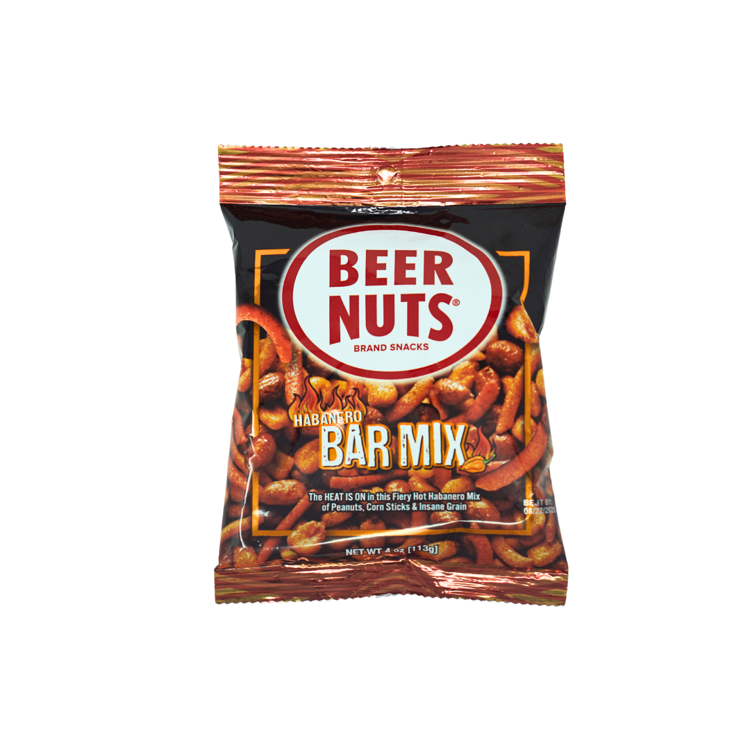 BEER NUTS® Brand Snacks | Habanero Bar Mix – 4 oz. Bag | BEERNUTS.com