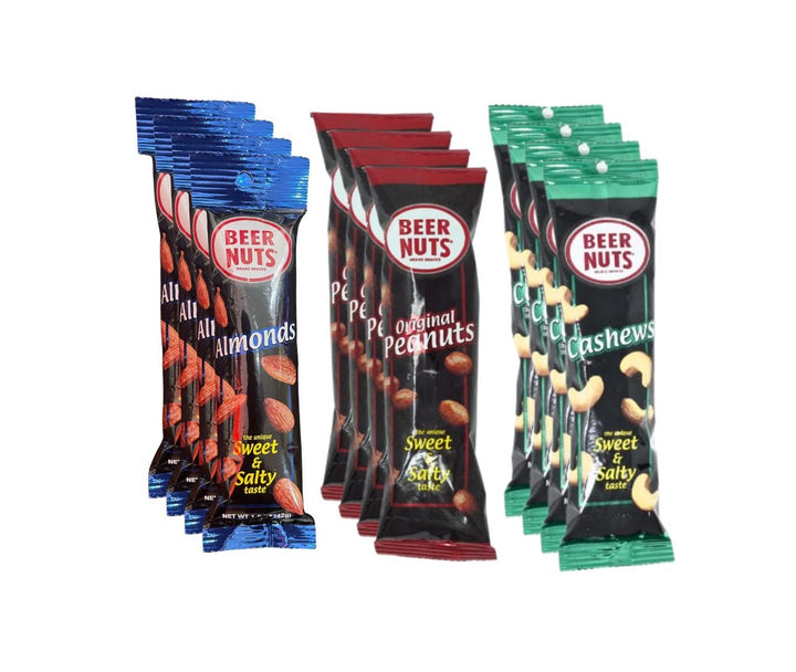 12ct Tube Variety Pack - Original Peanuts, Cashews, Almonds