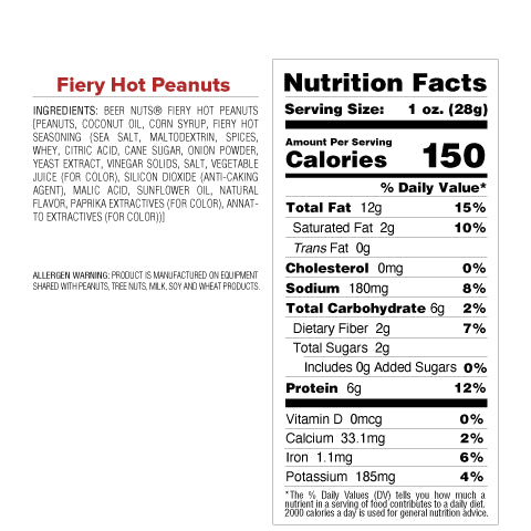 30ct 1.5 oz Variety Pack - Original Peanuts, Cashews, Almonds, Fiery Hot Peanuts Tubes
