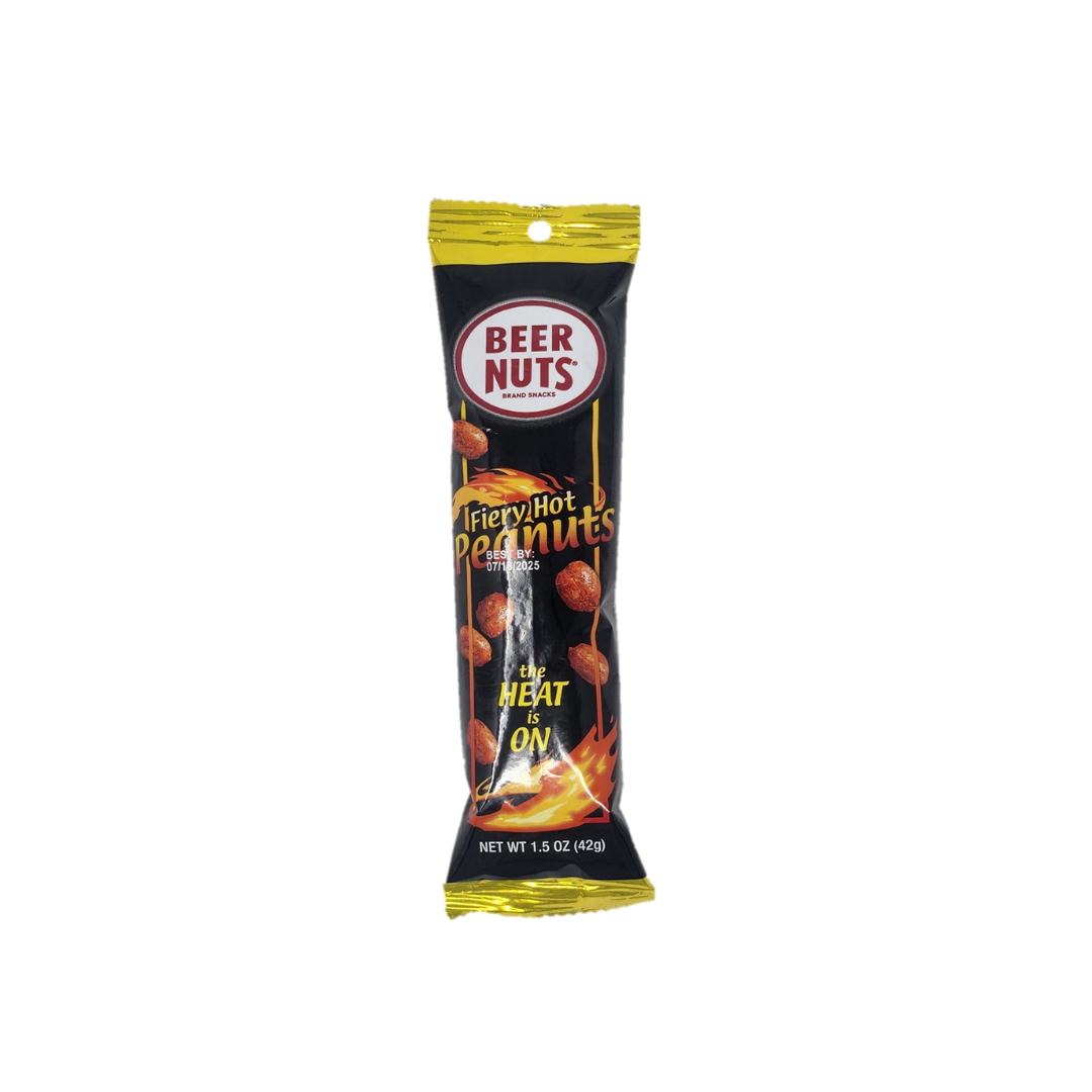 Fiery Hot Peanuts - 1.75 oz. Tube 30 Ct Keg