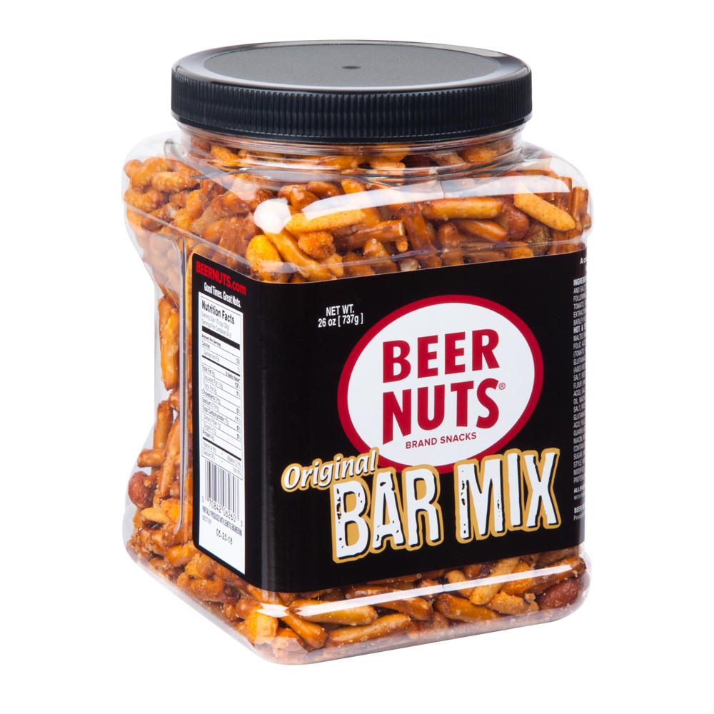 BEER NUTS® Brand Snacks | Bar Mix with Wasabi – 12 oz. Jar 